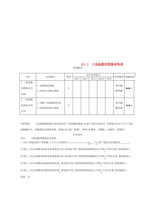 （江苏专版）高考数学一轮复习 第三章 三角函数 3.2 三角函数的图象和性质讲义-人教版高三全册数学试题