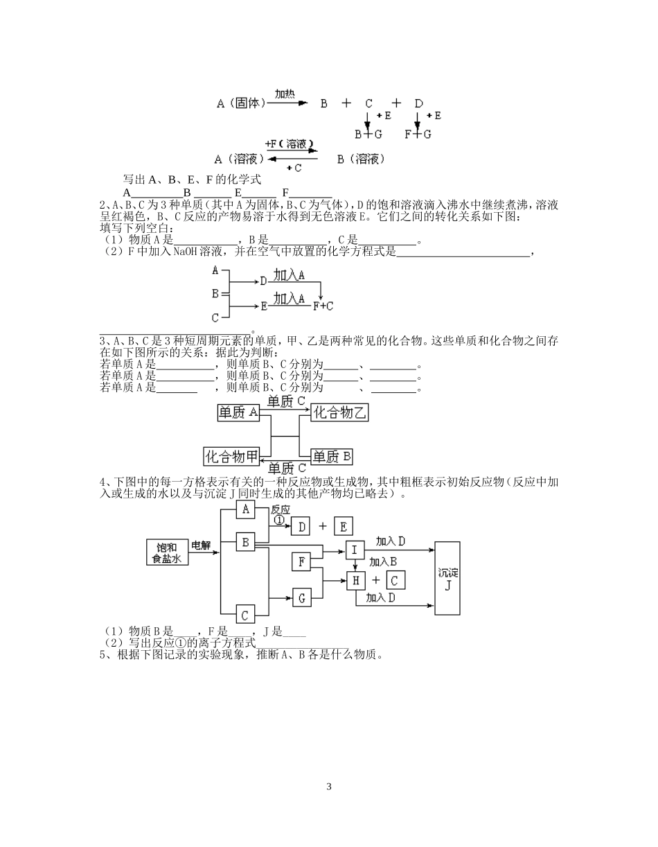 无机框图推断习题_第3页