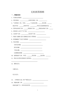 无机框图推断习题