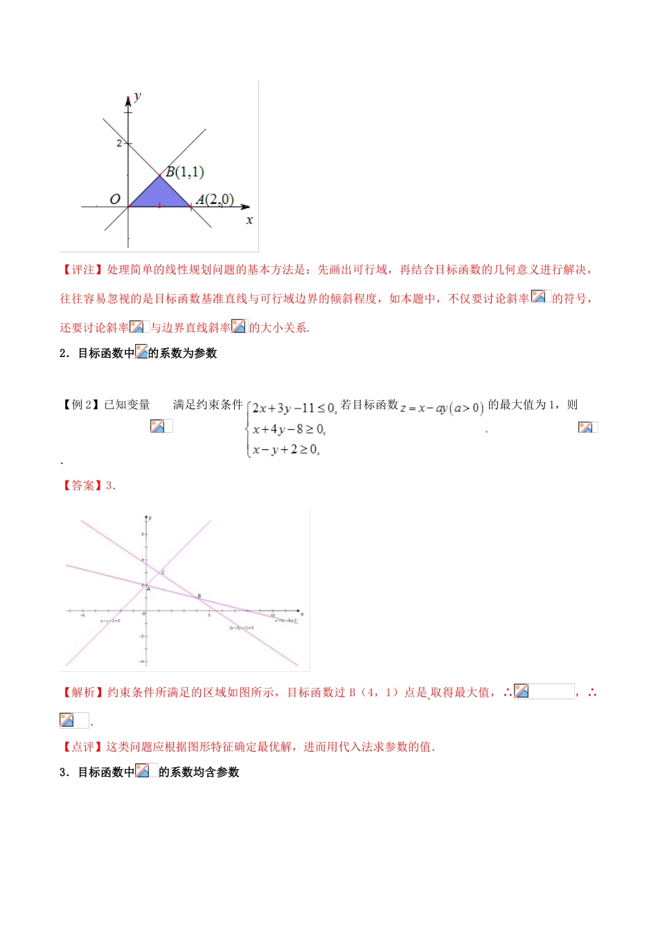 （江苏专版）高三数学 备考冲刺140分 问题11 含参数的线性规划与非线性规划问题（含解析）-人教版高三全册数学试题_第3页