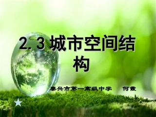 第三节城市空间结构