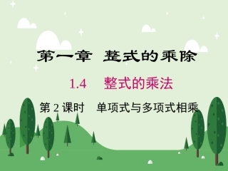 单项式乘以多单项式