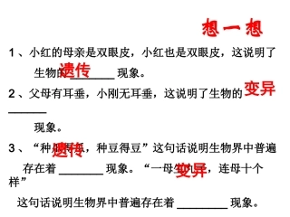 2.1基因控制生物的性质