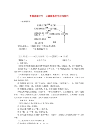 高中化学 第一章 物质结构元素周期律 专题讲座（二）增分练（含解析）新人教必修2-人教版高一必修2化学试题