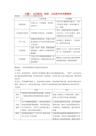 （全国通用）高考历史大二轮总复习与增分策略 板块四 中外综合串讲 第14讲 中外知识的关联视角-人教版高三全册历史试题