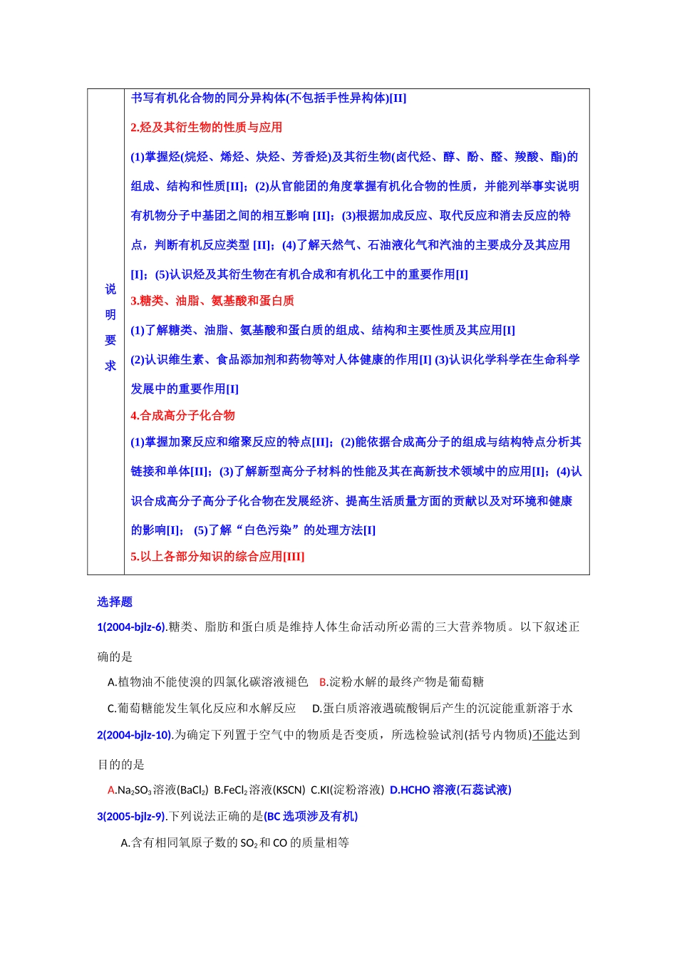 北京市高考化学 专题分析 有机化学_第2页