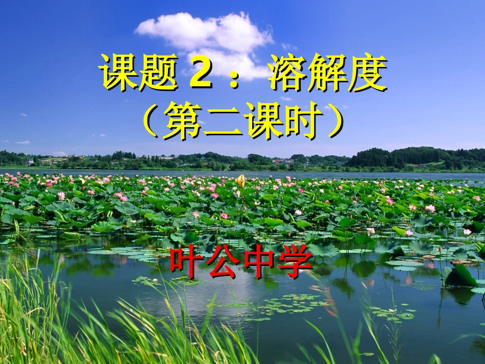 课题2：溶解度2_第1页