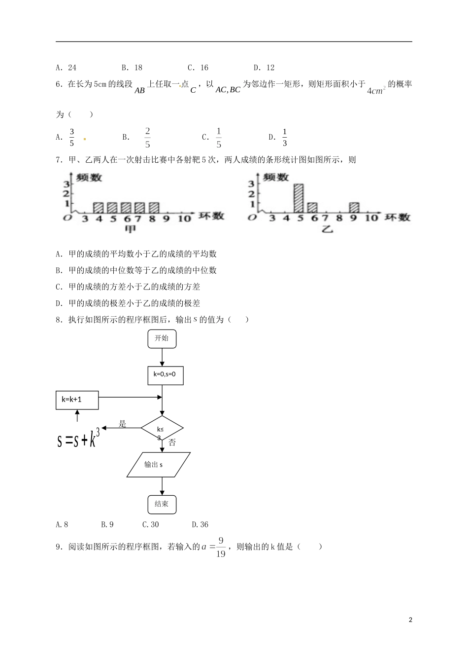 高二数学上学期周练试题（12.2）-人教版高二全册数学试题_第2页