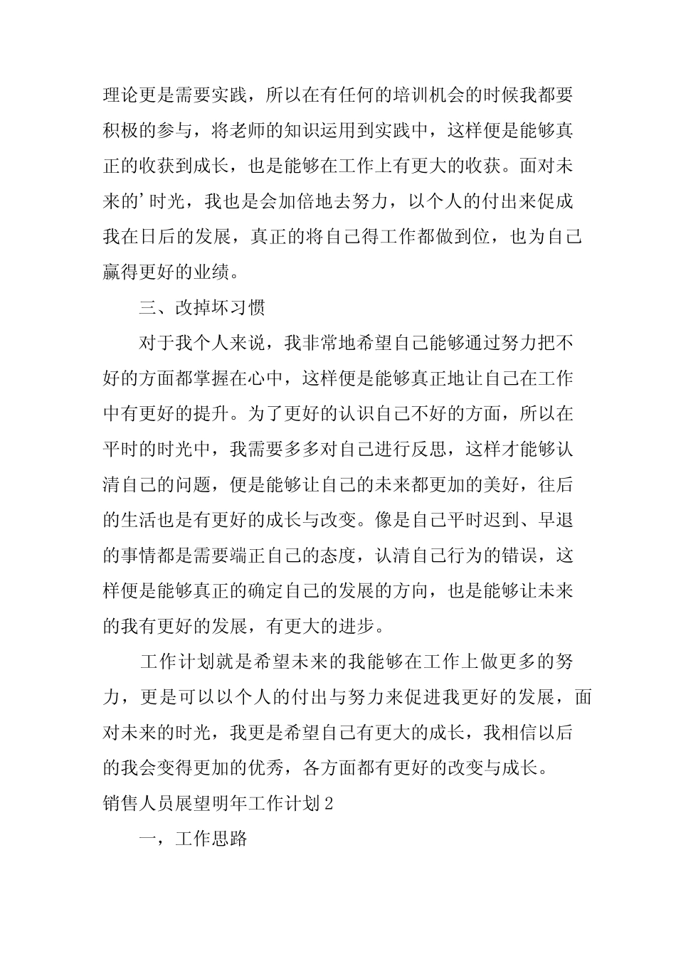 2024年销售人员展望明年工作计划(集锦6篇) _第2页