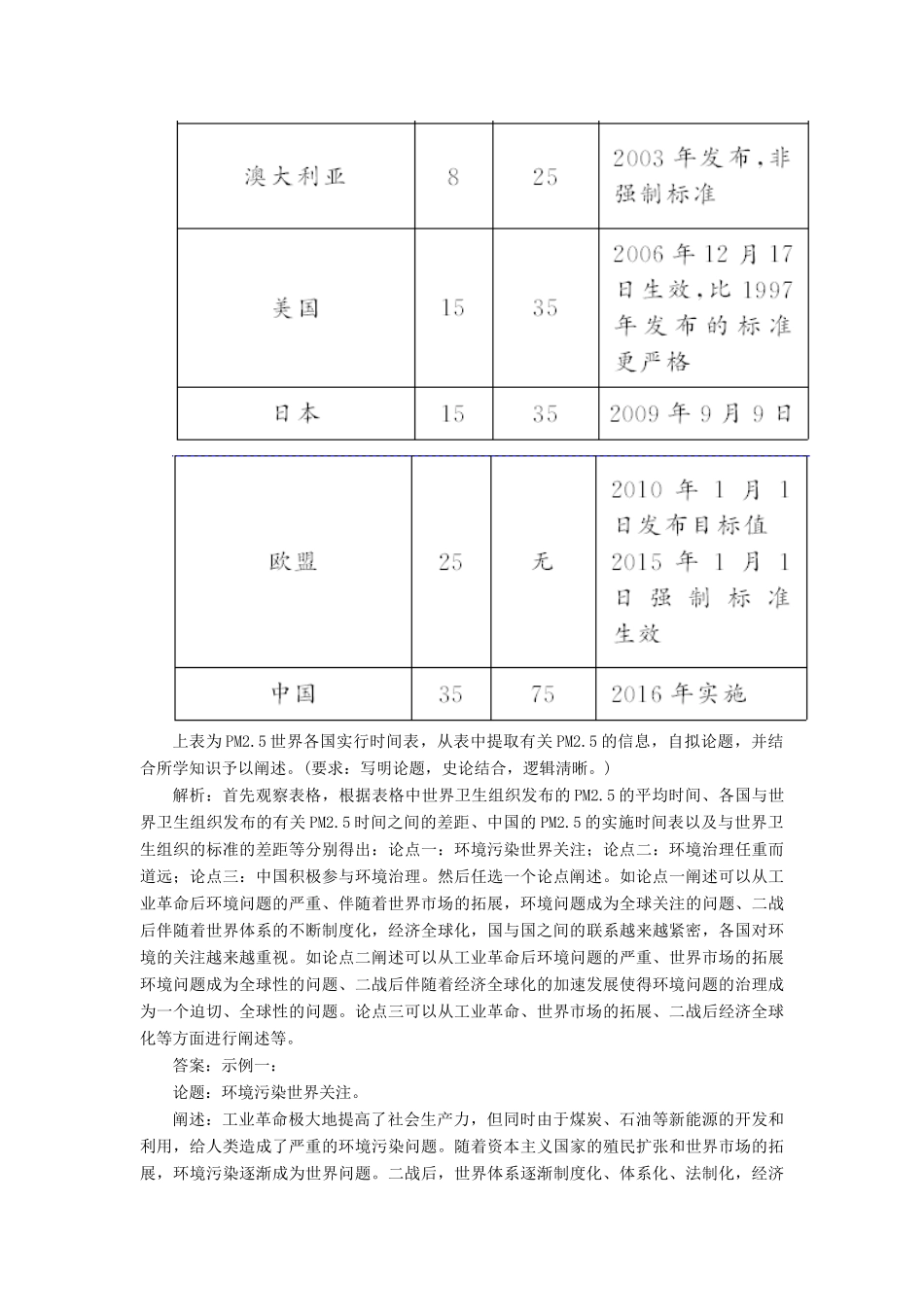 高考历史总复习 热考主题大题练（一）-人教版高三全册历史试题_第3页