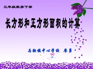 三年级下册《长方形和正方形面积的计算》