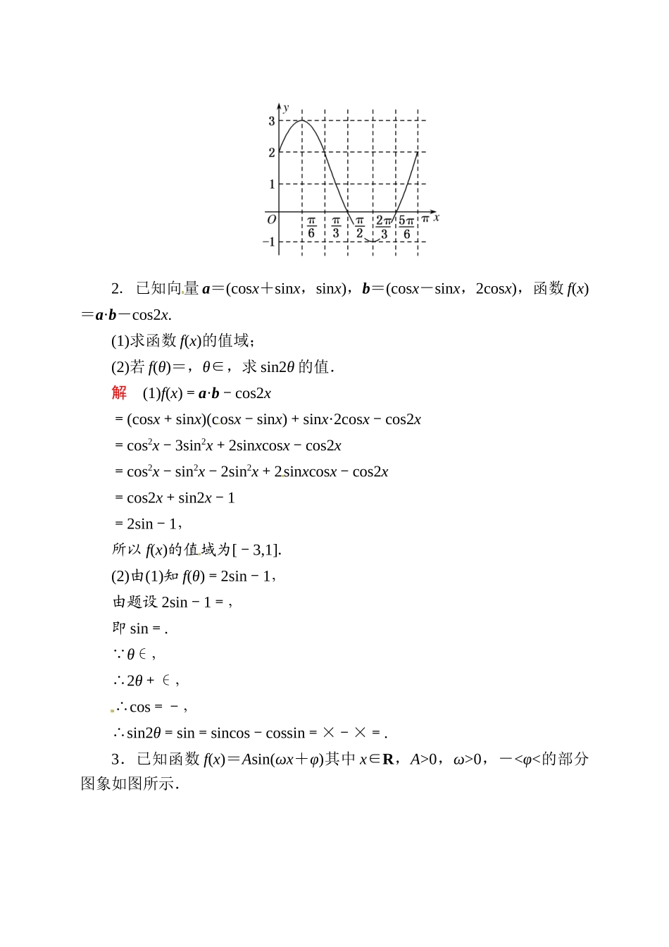 2015高考数学二轮专题复习题27：三角函数解答题(含解析)_第2页