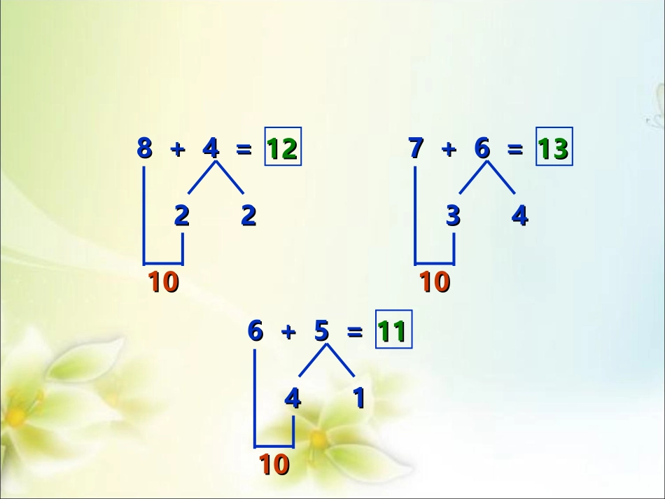 小学数学人教2011课标版一年级《5、4、3、2加几》课件-(2)_第3页