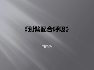 划水与呼吸配合时机