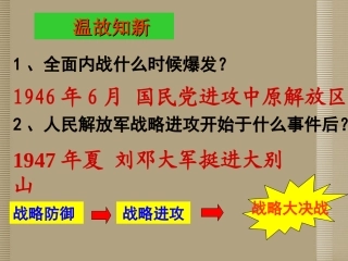 广东省湛江一中锦绣华景学校八年级历史下册《第2课-解放战争的胜利》课件-新人教版