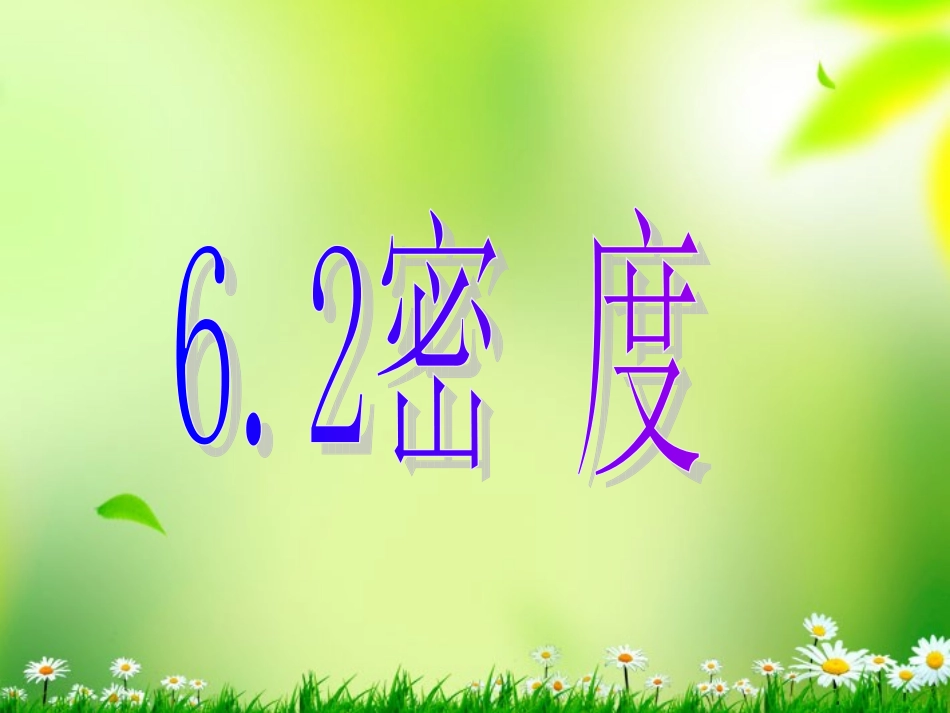 河南省洛阳市第二外国语学校2012年秋八年级物理全册《密度》课件-沪科版_第2页