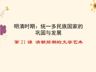 第21课清朝前期的文学艺术-(4)