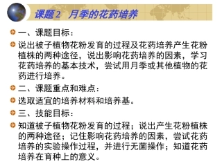 3.2《月季的花药培养》--课件-古振宣