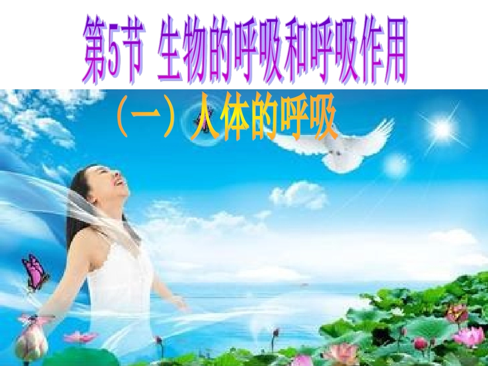 第5节生物的呼吸和呼吸作用(1)_第1页