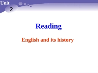 Reading(1)：Englishanditshistory