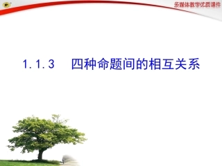 1.1.3四种命题间的相互关系-(2)