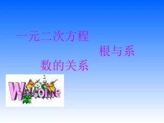 一元二次方程的根与系数的关系.pptzhang