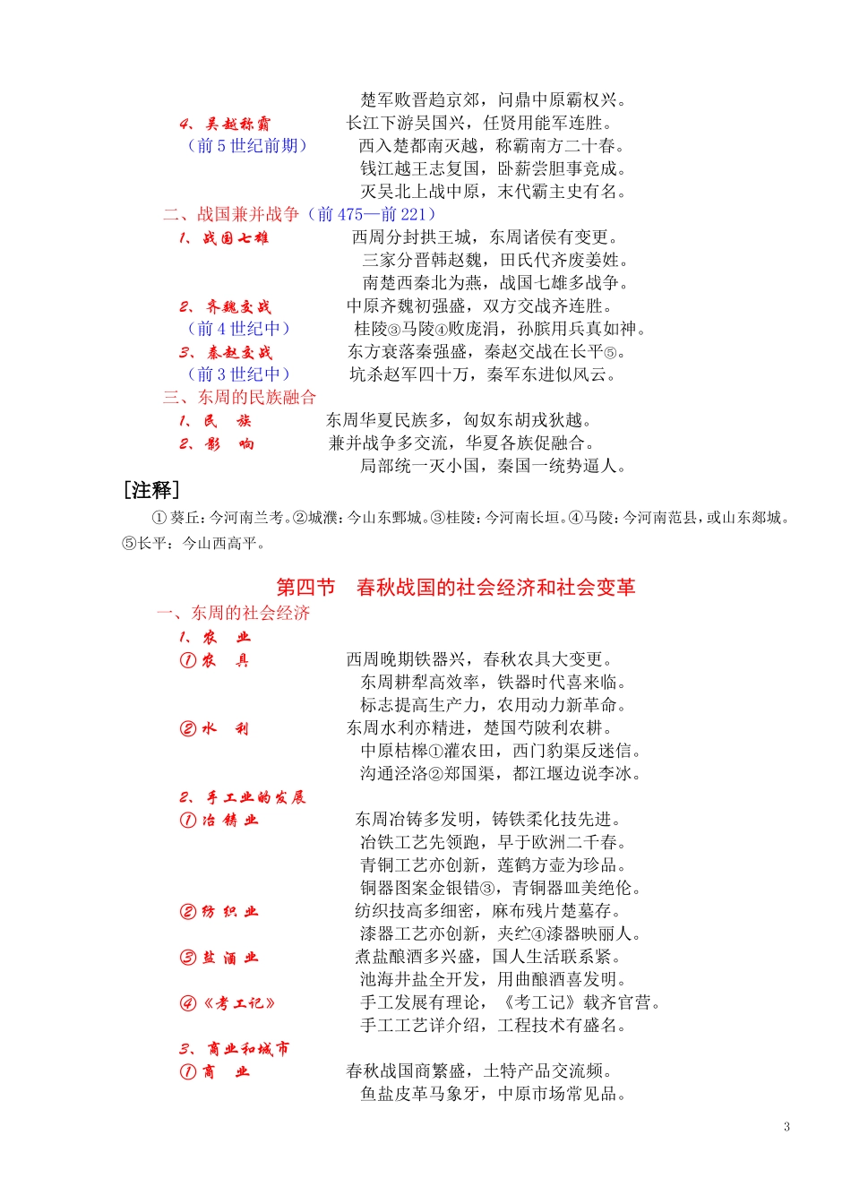 高中历史歌诀_第3页