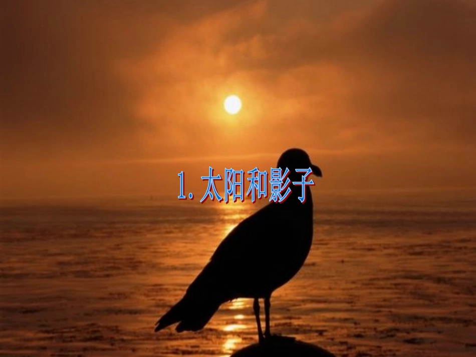 太阳和影子课件_第1页