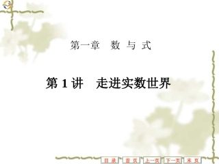 第1讲-走进实数世界