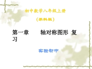 第一章轴对称图形复习课