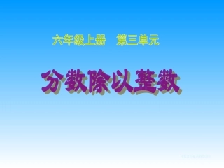 4.1《分数除以整数》