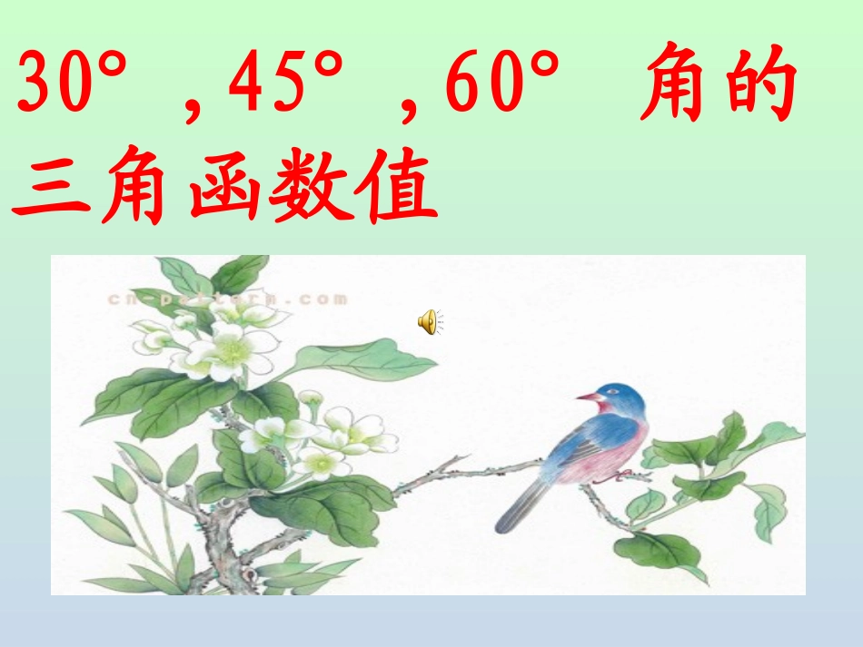 230°-45°-60°角的三角函数值_第1页