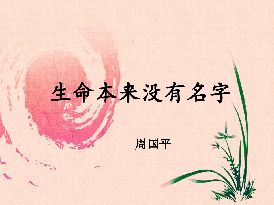 三生命本来没有名字_第1页