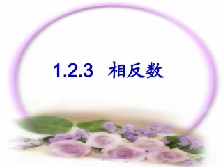 人教版数学七年级上册课件：1-2-3-相反数