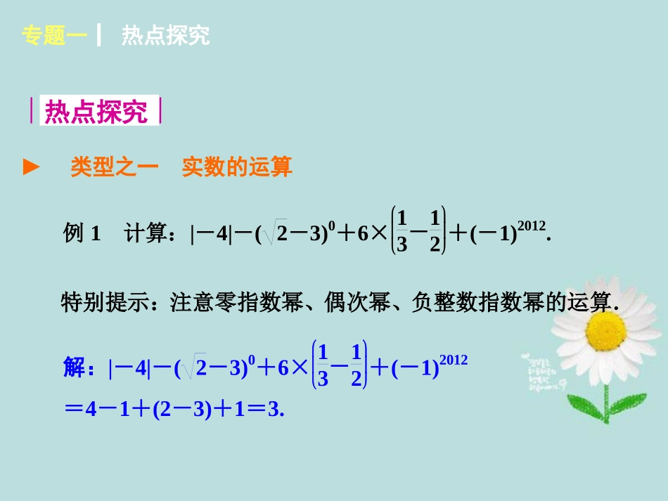 (河北专用)2013届中考数学复习方案-专题一-运算与求解专题课件-新人教版_第3页