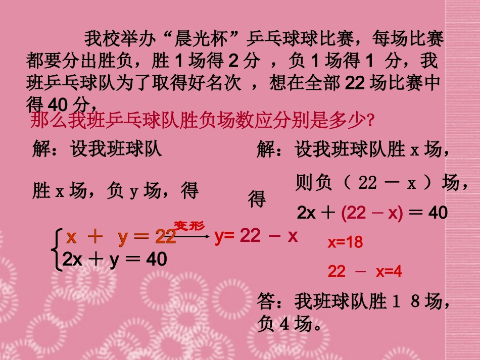 河南省洛阳六中七年级数学上册-代入法解二元一次方程课件-新人教版_第2页