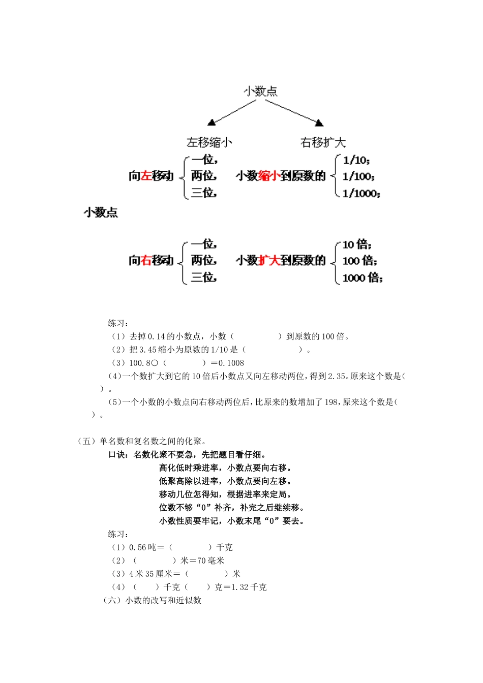 小学数学2011版本小学四年级复习小数的意义和性质_第3页