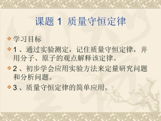 质量守恒定律(1)