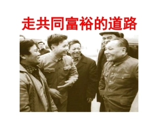 走向共同富裕的道路