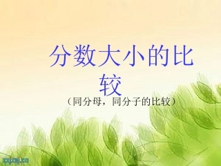 小学数学北师大2011课标版三年级分数的比较