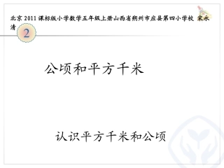 认识平方千米和公顷