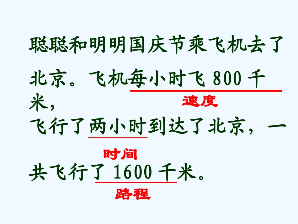 小学数学北师大2011课标版四年级速度、时间与路和_第3页