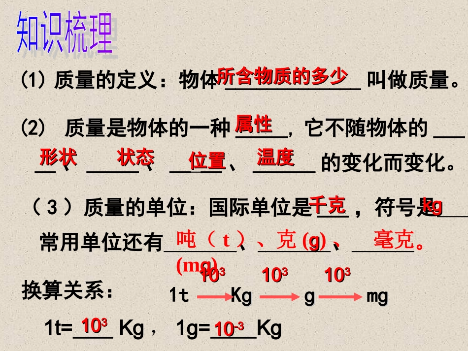质量与密度的复习公开课_第3页