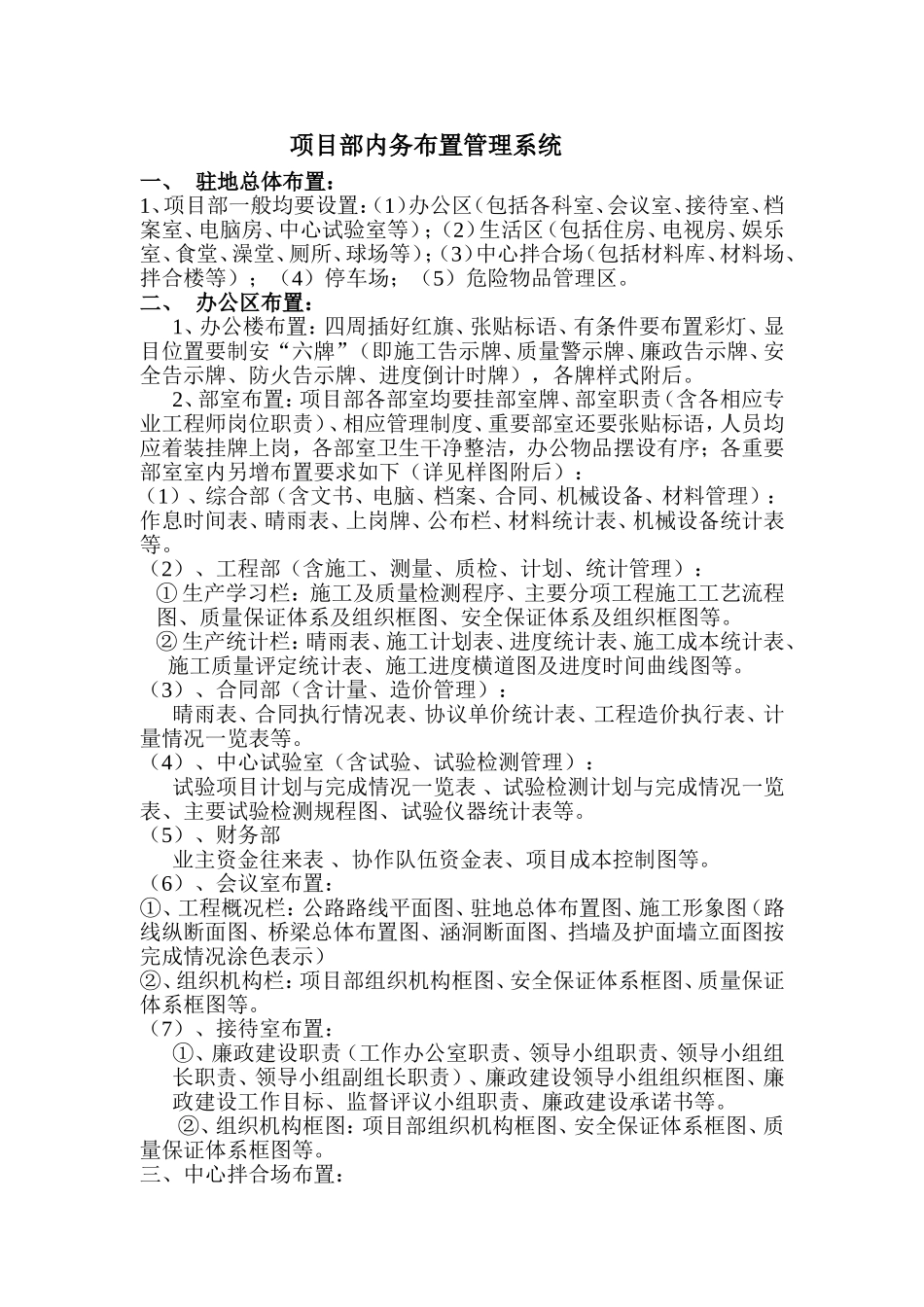 项目部内务布置管理系统_第1页