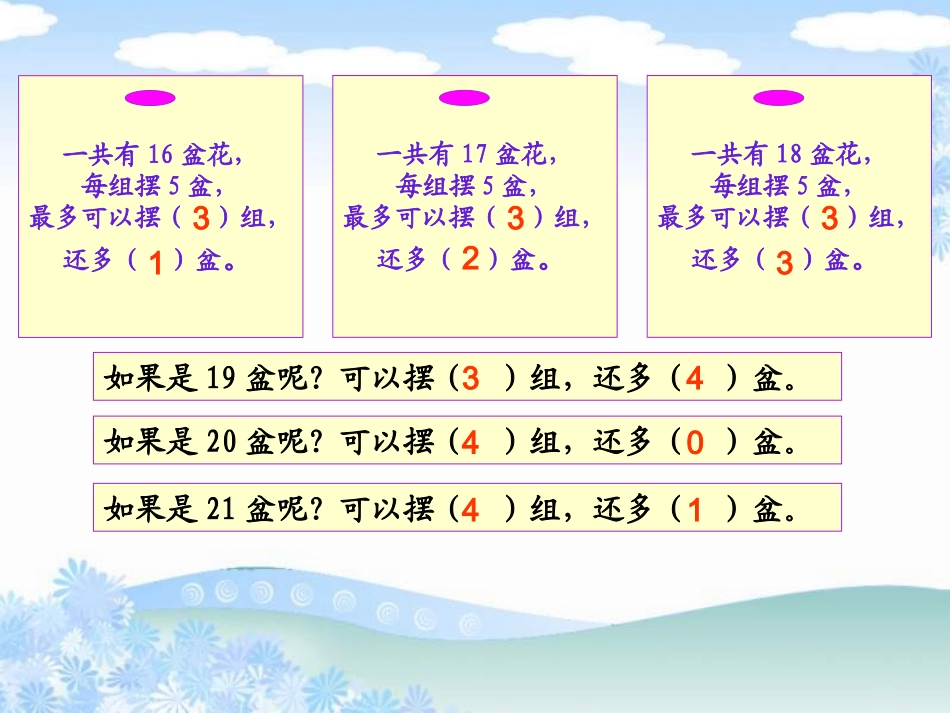 人教2011版小学数学三年级有余数的除法_第3页