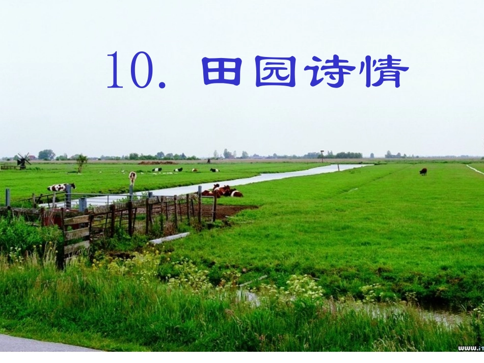 小学四年级上学期语文《田园诗情》优质课PPT课件_第1页