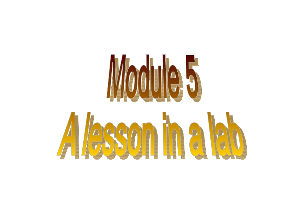 module5ALessoninaLabintroduction课件(外研版必修1)_第1页
