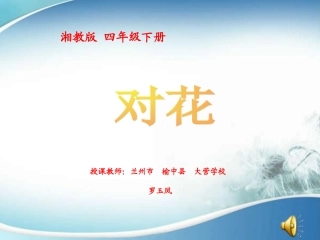 (演唱)对花