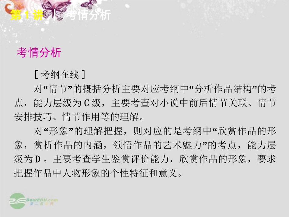 【复习方案】2013年高考语文一轮复习-第3部分专题8-小说阅读课件(福建专用)_第3页