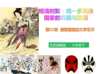 第21课清朝前期的文学艺术-(2)